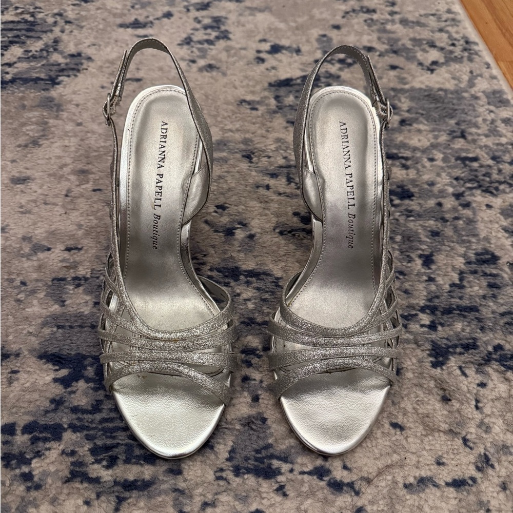 Adrianna Papell Silver Heels